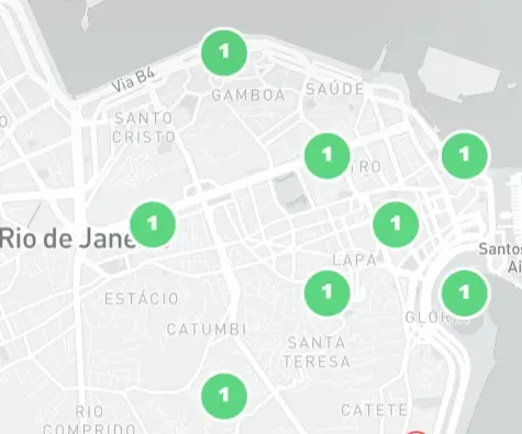 Primeiras posições no Rio de Janeiro: captura real sem recorte