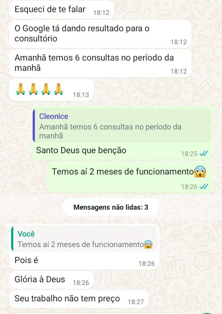 “Amanhã temos 6 consultas no período da manhã. Seu trabalho não tem preço.”: captura real sem recorte