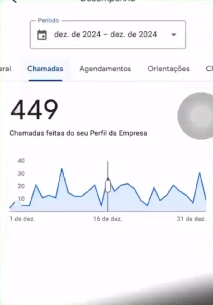 449 chamadas em um mês: captura real sem recorte